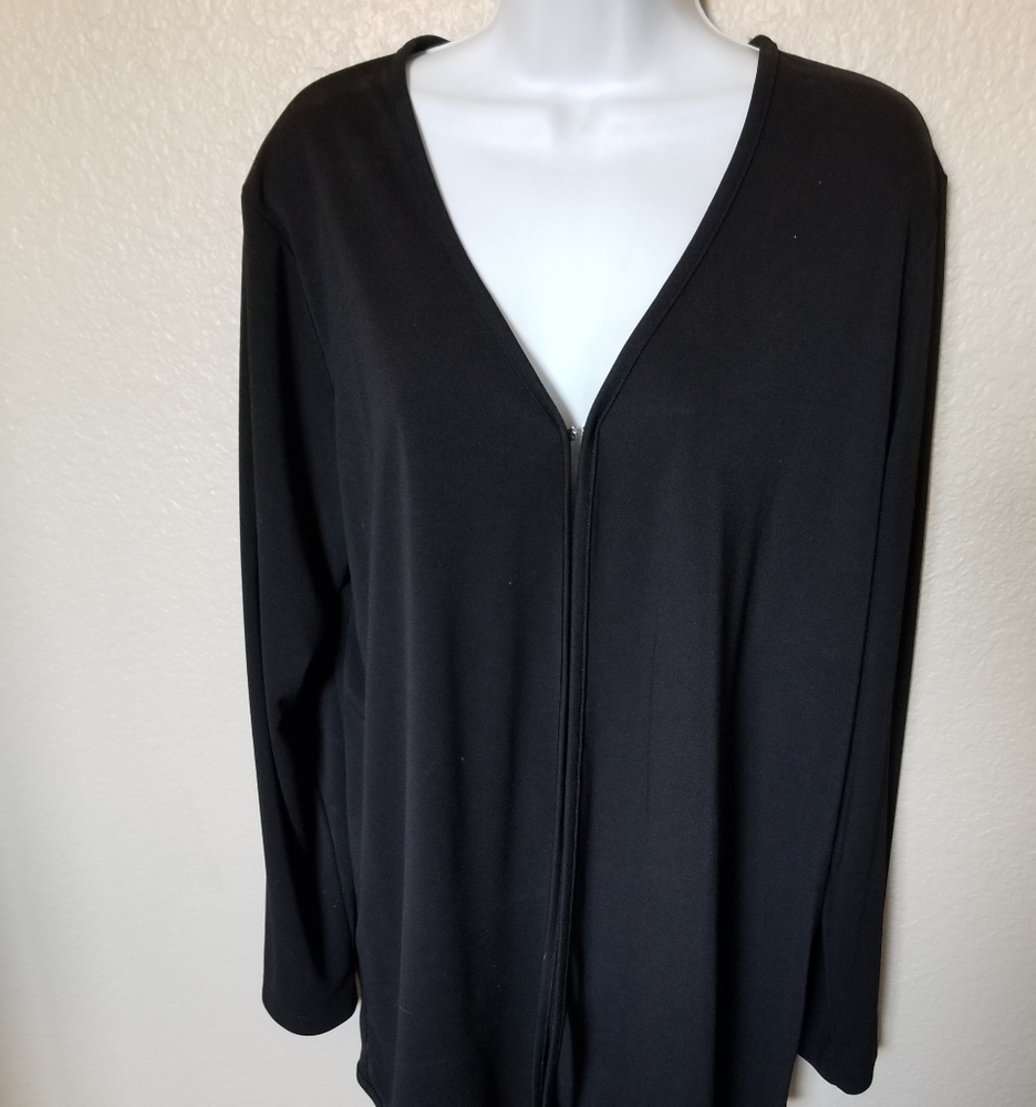 Nice black cardigan.